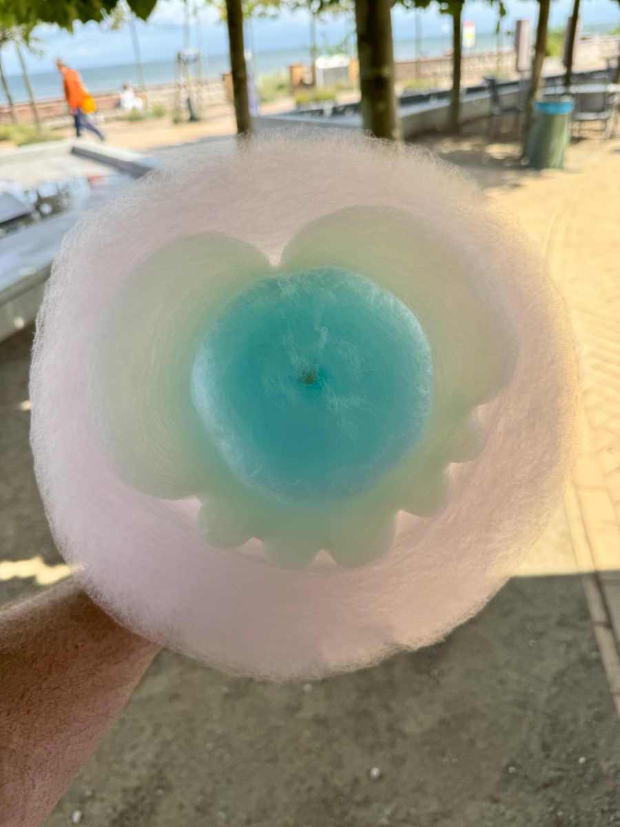 Frische Zuckerwatte – türkis-rosa Wolke