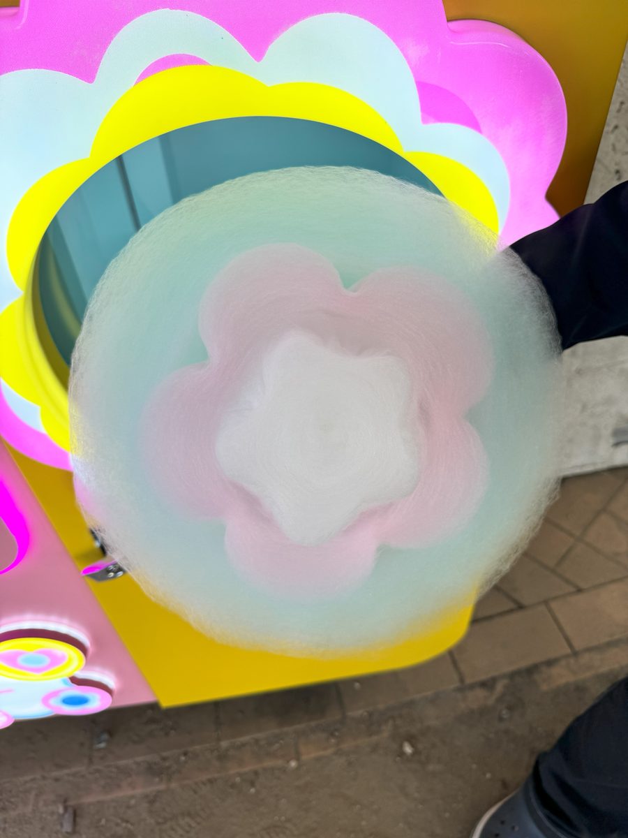 Frische Zuckerwatte – bunte Wolke
